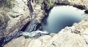 Small waterfall with water pool at the bottom - Dullstroom South Africa