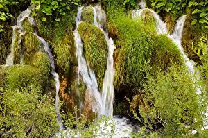 Lika Senj County Prints: Small waterfalls - Plitvice Lakes National Park