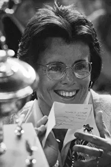 Houston Prints: Smiling Billie Jean King After Winning Battle of Sexes Match