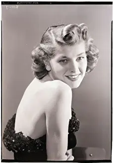 Strapless Prints: Smiling Woman in Strapless Dress