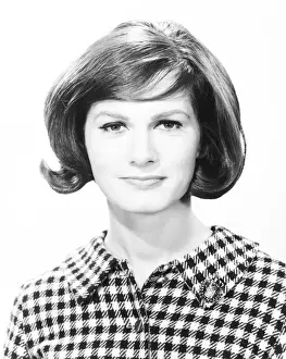 Check Prints: Smiling young woman, (B&W), portrait