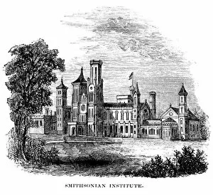 Images Dated 17th March 2010: Smithsonian in Washington DC 1873 engraving