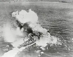 Smoke Billowing from Japanese Vessel