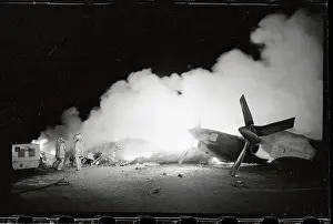 Saigon Prints: Smoke Filled Sky Near Airplane