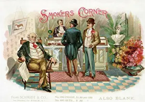 Lounge Prints: Smokers Corner Cigar Box Label