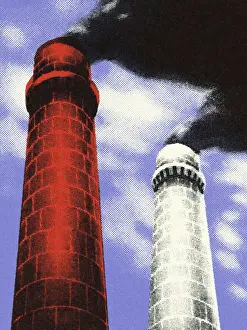 Number Of Objects Prints: Two Smokestacks