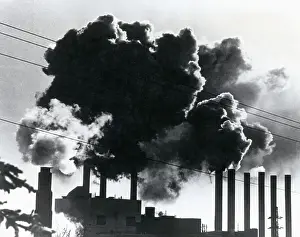Smokestacks Emitting Smoke