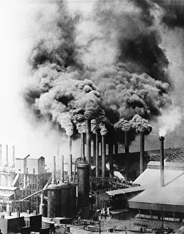 Air Pollution Prints: Smokestacks Polluting Pittsburgh