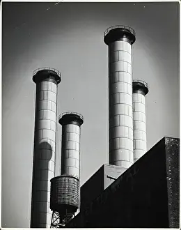 Power Plant Prints: Smokestacks at a Power Plant