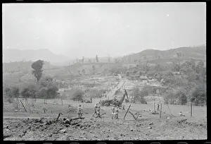 Smoking Debris in Destroyed Village