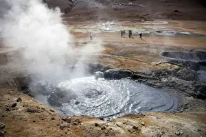 Geologic Prints: Smoking and sulfur stinking mud source in the sofatara region of Namaskard