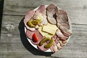 Snack plate, Taferlklause, Salzkammergut region, Upper Austria, Austria, Europe