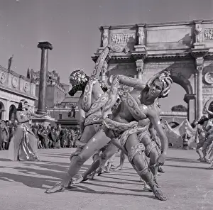 Snake Dancers On Set Of Cleopatra