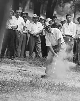 Taking Prints: Snead Takes Chip Shot; Golf