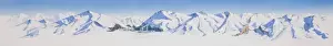 Polar Prints: Snow-covered mountain range, panorama