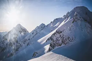 Canada Prints: Snow covered Serratus Mountain in British Columbias Tantalus Range