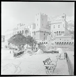 Monaco Prints: Snow Covering Prince Rainier's Palace