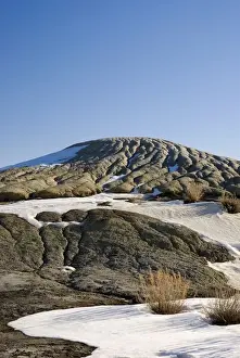 Snow on the ground, Drumheller, Alberta, Canada