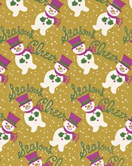 Merry Prints: Snowman Pattern