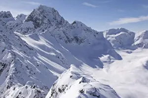 The snowy Sellrain mountains, Stubai Alps, Tyrol, Austria