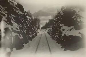 Landscape Black Prints: Snowy Track