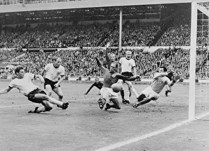 Wembley Prints: Soccer Players During World Cup Game