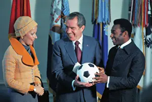 Pele Prints: Soccer Star Pele and Nixon