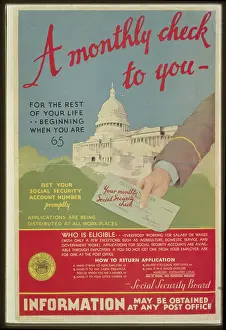 Social Security Poster - A Monthly Check To You