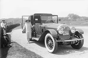 Socialite Next to Her Automobile
