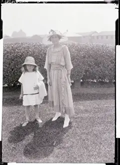 Stages Of Life Prints: Socialite and Daughter Posing Outdoors