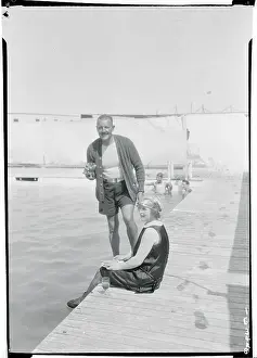 Socialite Friends Picnicking at Swimming Pool