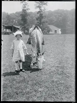 Huntington Prints: Socialite Holding Her Horse's Bridle