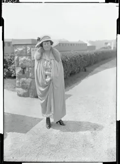 Alva Ertskin Belmont Prints: Socialite Posing Outdoors
