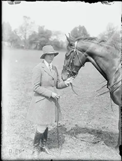 Pennsylvania Prints: Socialite Posing with Racing Horse