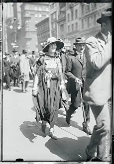 Socialite Woman Strolling Along Fifth Avenue