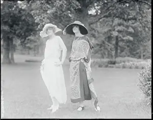 Socialite Women Posing on Lawn