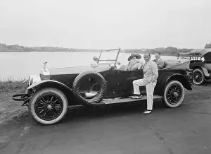Socialite Prints: Socialites on Outing in Convertible Rolls-Royce