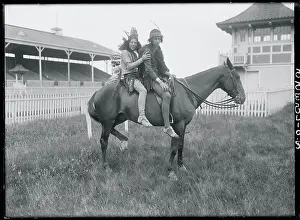 Mineola Prints: Socialites Pausing Atop Horse
