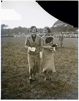 Socialite Prints: Socialites Strolling Across Field