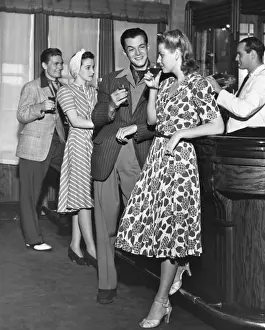 Socializing at a bar