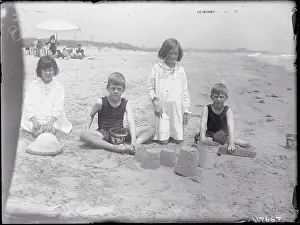 Society Children Playing at Beach