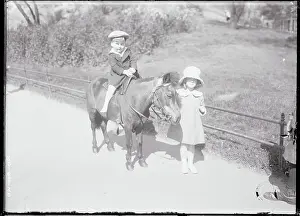 Pony Prints: Society Children Riding Pony
