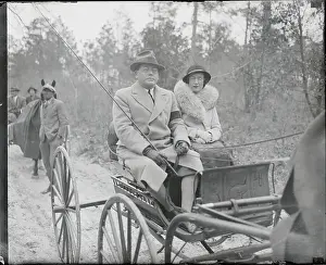 Aiken Prints: Society Couple Attending Drag Hunt