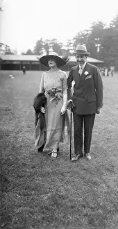 Elmont Prints: Society Couple at Belmont Race Track Opening Day