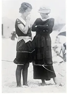 Debutante Prints: Society Ladies Smoking On The Beach