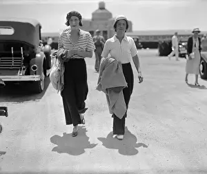 Society Woman Going to Beach