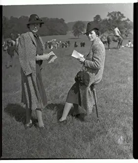 Westbury Prints: Society Women Attending Horse Race
