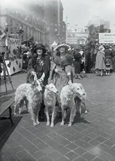 Society Women Walking Dogs