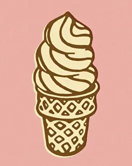 Dessert Prints: Soft Serve Ice Cream Cone