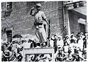 Closed Prints: Soldier On Car With Fist Raised